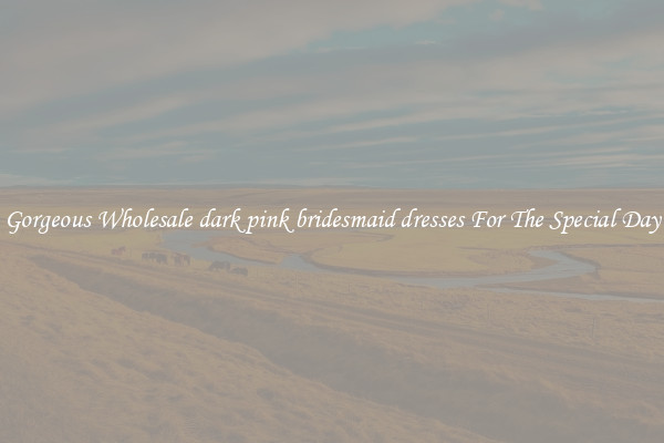 Gorgeous Wholesale dark pink bridesmaid dresses For The Special Day
