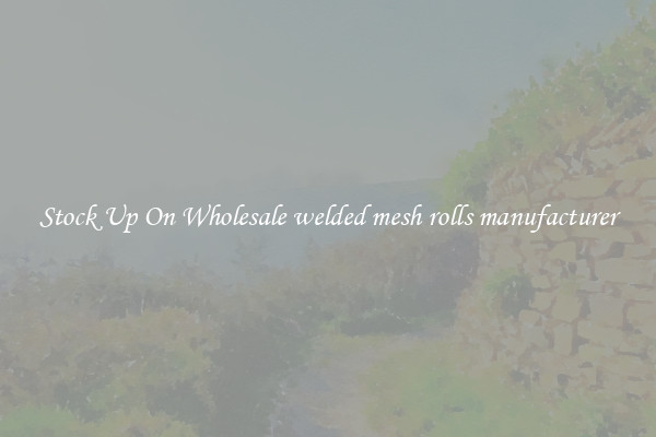 Stock Up On Wholesale welded mesh rolls manufacturer
