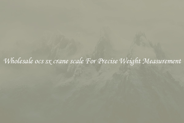 Wholesale ocs sx crane scale For Precise Weight Measurement