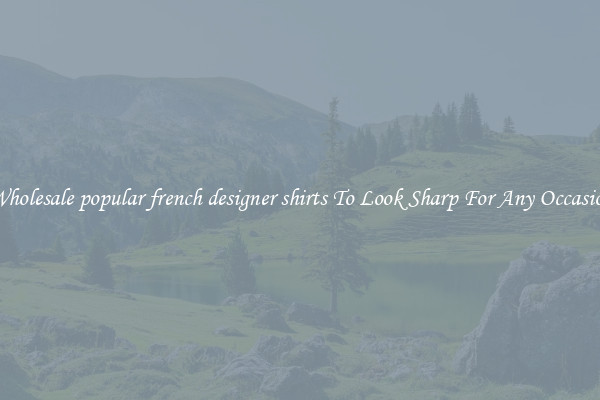 Wholesale popular french designer shirts To Look Sharp For Any Occasion