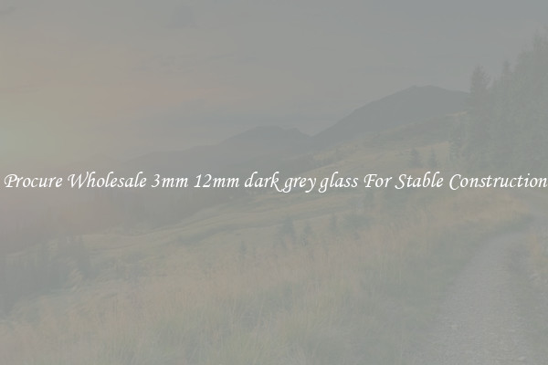 Procure Wholesale 3mm 12mm dark grey glass For Stable Construction