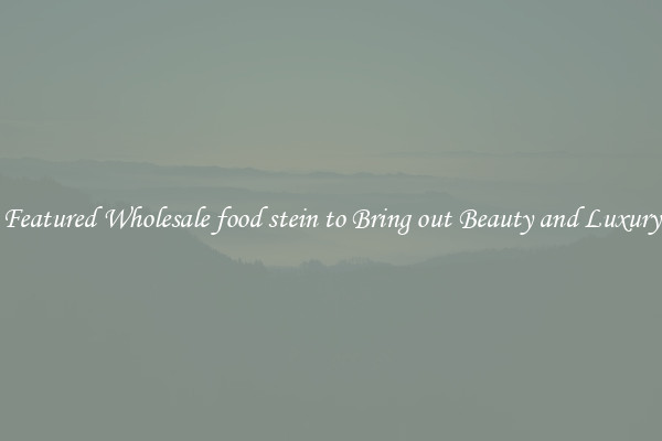 Featured Wholesale food stein to Bring out Beauty and Luxury