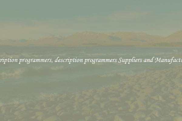 description programmers, description programmers Suppliers and Manufacturers