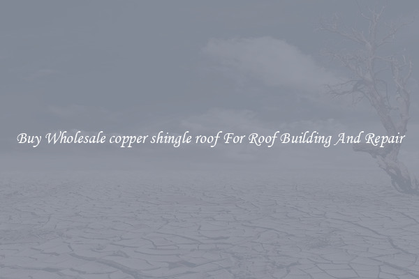 Buy Wholesale copper shingle roof For Roof Building And Repair