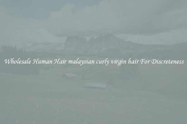 Wholesale Human Hair malaysian curly virgin hair For Discreteness
