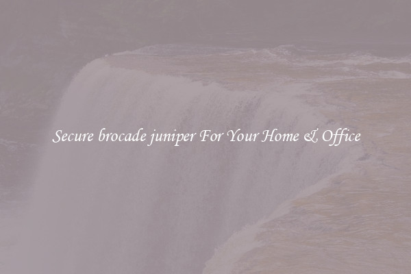 Secure brocade juniper For Your Home & Office