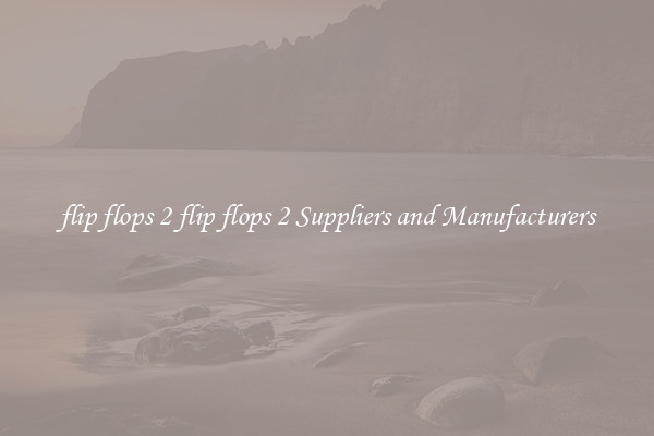 flip flops 2 flip flops 2 Suppliers and Manufacturers