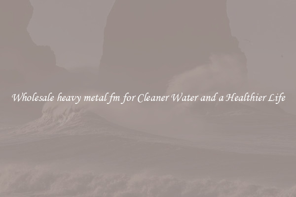 Wholesale heavy metal fm for Cleaner Water and a Healthier Life