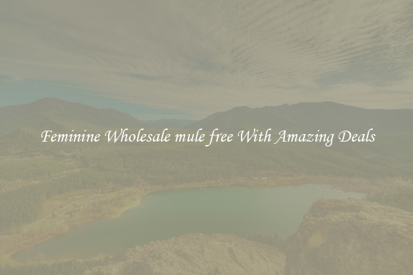 Feminine Wholesale mule free With Amazing Deals
