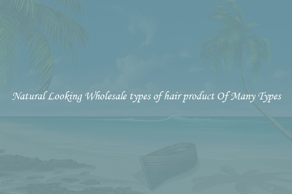 Natural Looking Wholesale types of hair product Of Many Types